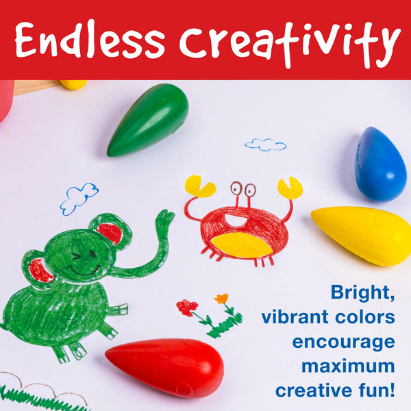 FC: Little Creatives 4 Easy Grasp Bulb Crayons - Ages 3+