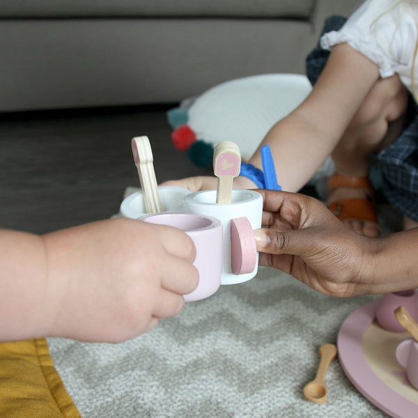 Label Label: Wooden Rose Tea Set  - Ages 18mths+