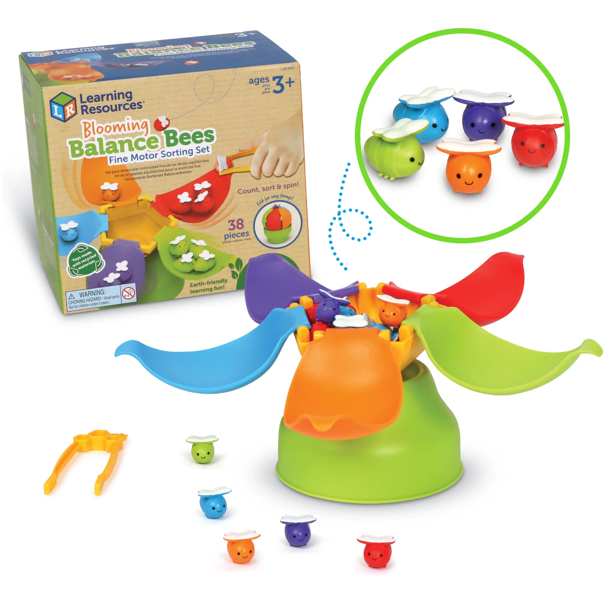 LR: Blooming Balance Bees Fine Motor Sorting Set - Ages 3+