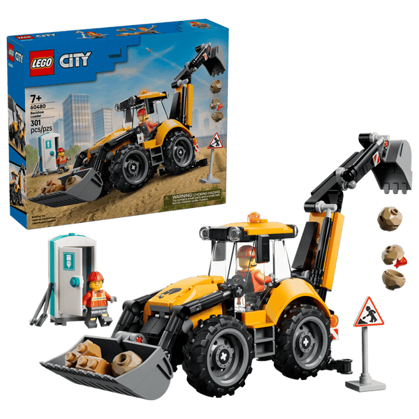 Lego City Yellow Backhoe Loader