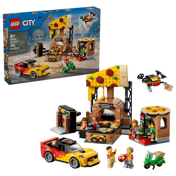 Lego City Pizza Delivery Experience with Vehicles