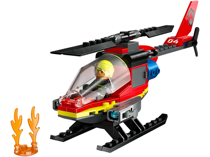 Lego City Fire Rescue Helicopter Ages 5 Playful Minds