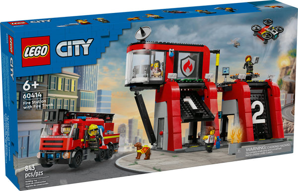 Lego: City Fire Station with Fire Truck - Ages 6+