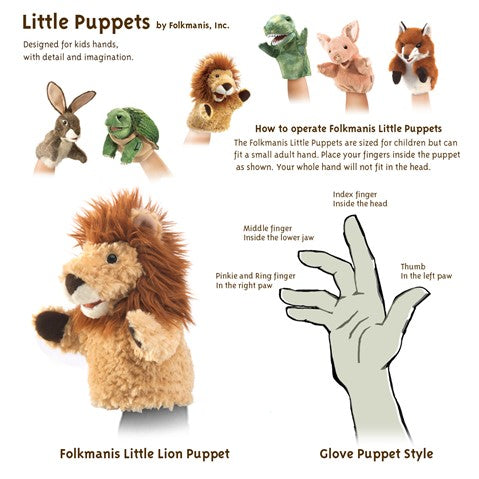 Folkmanis: Little Lion Puppet - Ages 3+