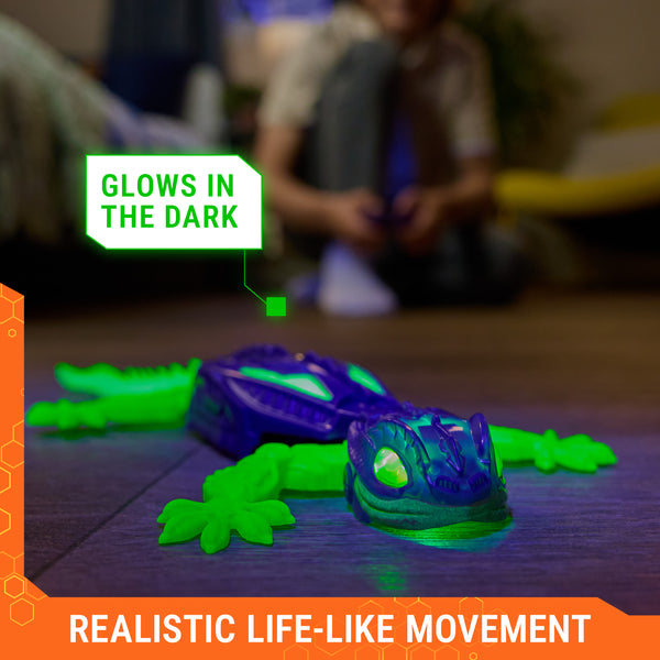 HexBots: Glowing Wall Crawler Gecko - Ages 4+
