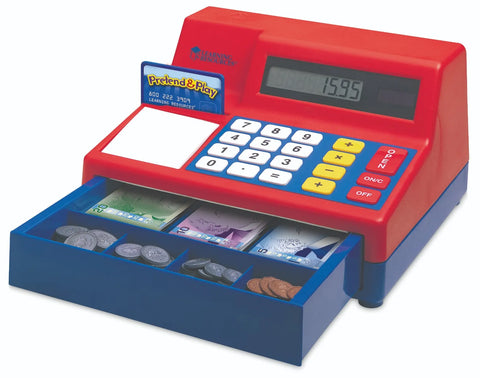 LR: Calculator Cash Register with Canadian Currency - Ages 3+