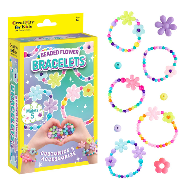 Creativity For Kids: Mini Kit Beaded Flower Bracelets - Ages 6+