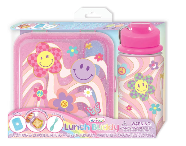 Hot Focus: Lunch Buddy Groovy Flower Lunch box and Bottle - Ages 4