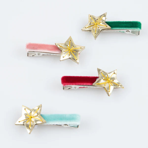 MM: Gold Star Hair Clips - Age 4+