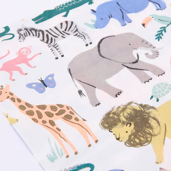 MM: Safari Animal Large Napkins: 20 Pieces