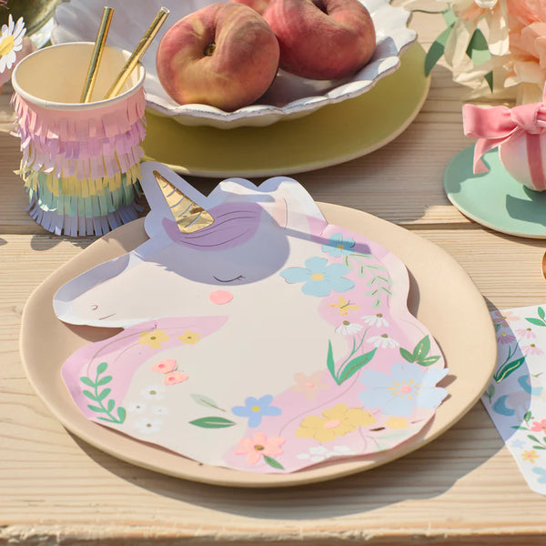 MM:  Meadow Unicorns Shaped Plates