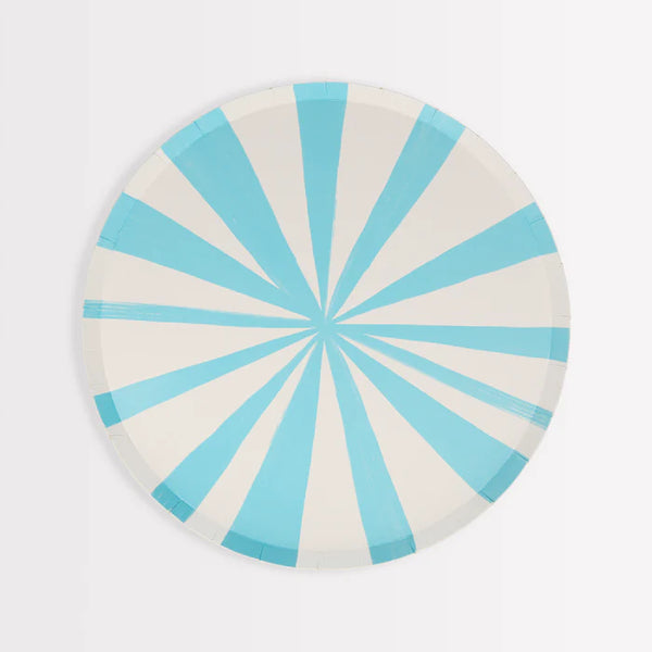 MM: Mixed Stripe Dinner Plates: 8 Pieces