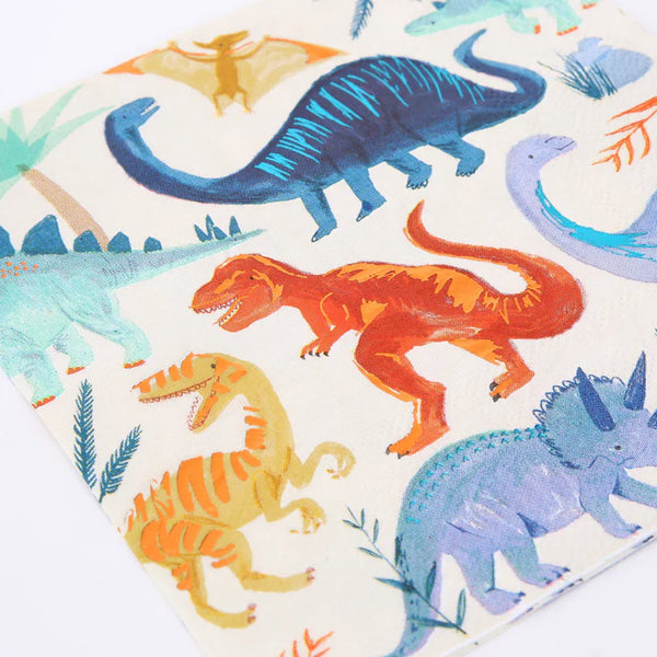 MM: Dinosaur Kingdom Large Napkins: 16 Pieces