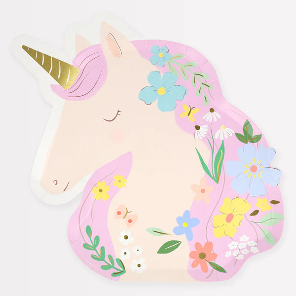 MM:  Meadow Unicorns Shaped Plates
