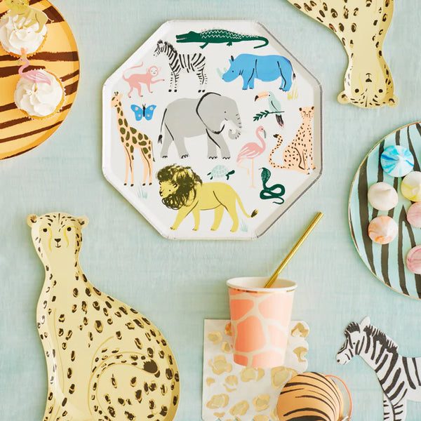 MM: Safari Animal Dinner Plates: 8 Pieces