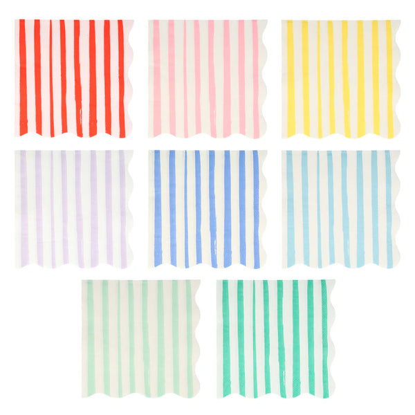MM: Mixed Stripe Large Napkins - 16 Pieces
