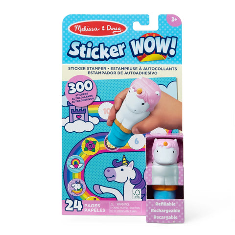 Sticker WOW!  Unicorn with Book & Stickers- Ages 3+