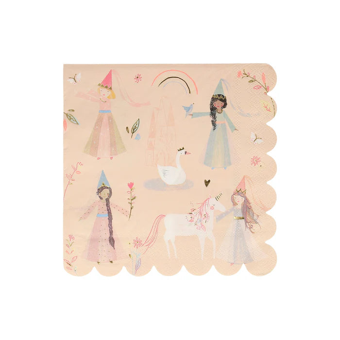 MM: Princess Large Napkins: 16 Pieces