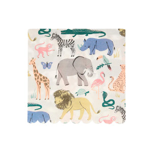 MM: Safari Animal Large Napkins: 20 Pieces