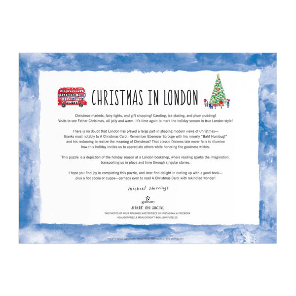 1000 Pieces: Michael Storrings Christmas in London Puzzle- Ages 12+