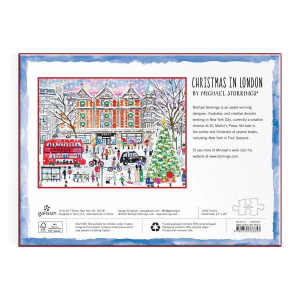 1000 Pieces: Michael Storrings Christmas in London Puzzle- Ages 12+