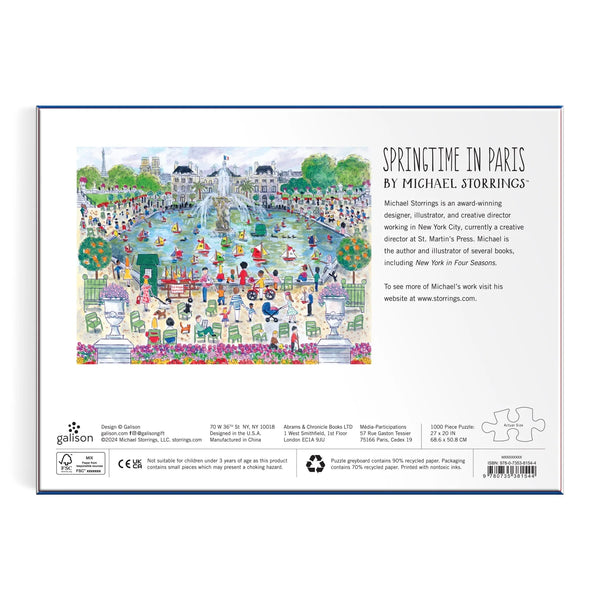 1000 Piece Puzzle: Galison: Michael Storrings Springtime in Paris - Ages 12+
