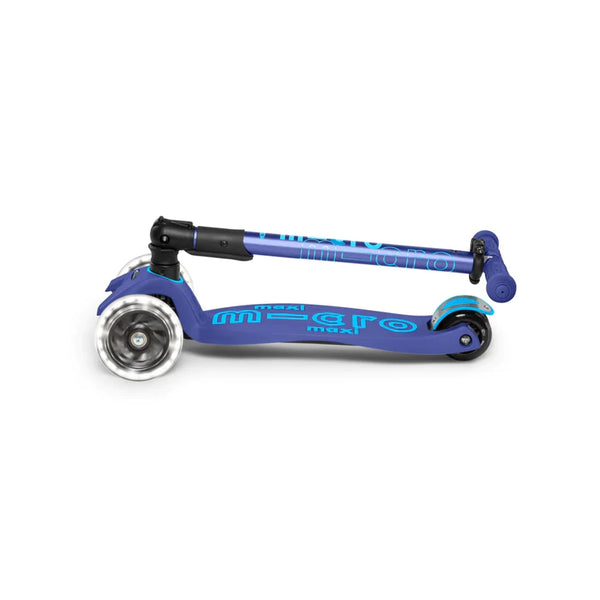 Micro Maxi Deluxe Foldable LED Scooter: Multiple Colours Available - Ages 5+