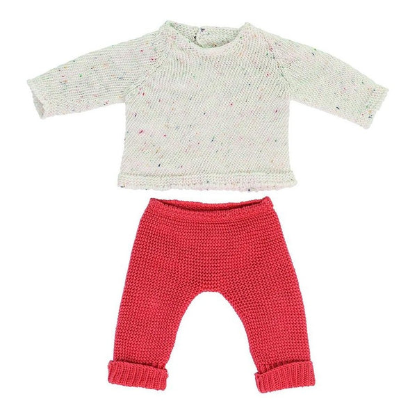 15" Baby Doll Outfit: Eco Knitted Sweater & Trousers - Ages 3+