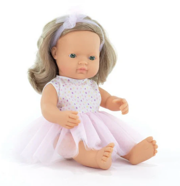 15" Baby Doll: Dark Blonde Caucasian Girl - Ages 3+