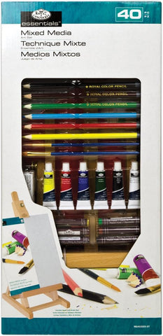 Mixed Media Small Easel Art Set: 40 Pieces - Ages 8+