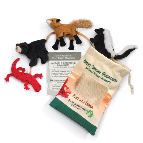 Great Smoky Mountain Animal Finger Puppet Set - Ages 3+