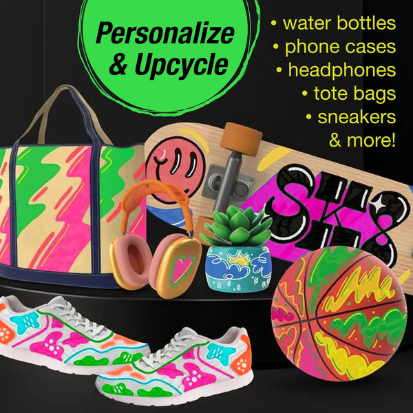 FC: Black Edition 4 Shake & Paint Acrylic Markers - Neon - Ages 13+