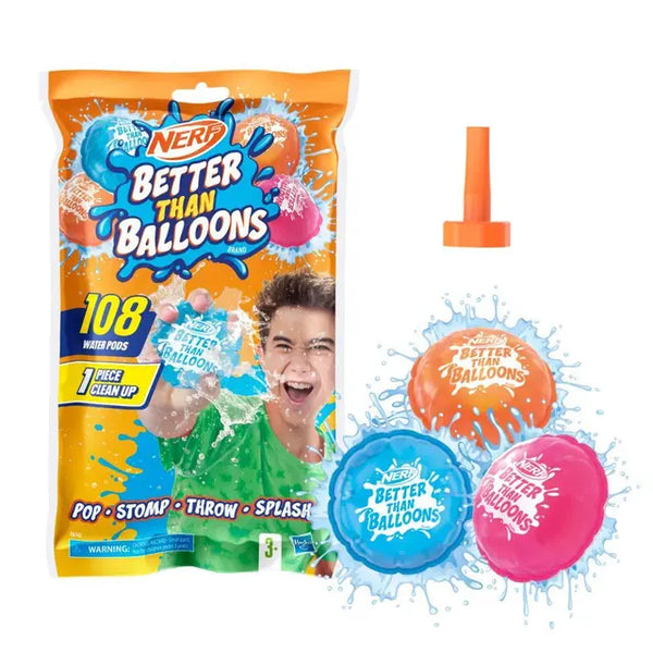 Nerf: Better Than Balloons, 108 Water Pods - Ages 3+