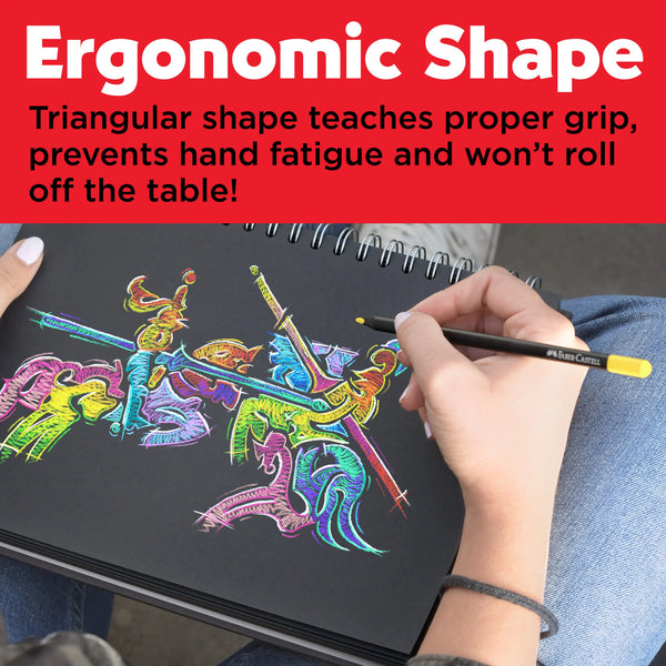 FC: Black Edition 12 Coloured Pencils - Neon & Pastel - Ages 13+