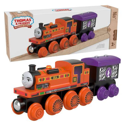 Thomas & Friends: Wooden Railway Nia Engine and Cargo Car - Ages 2+