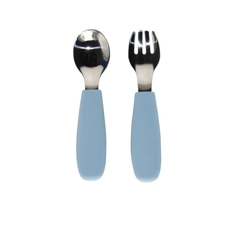 Noüka: Toddler Cutlery Set Lily Blue - Ages 12mths+