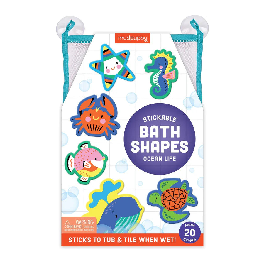 Mudpuppy: Stickable Bath Shapes Ocean Life - Ages 3+