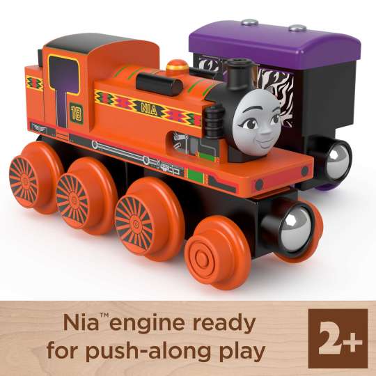 Thomas & Friends: Wooden Railway Nia Engine and Cargo Car - Ages 2+