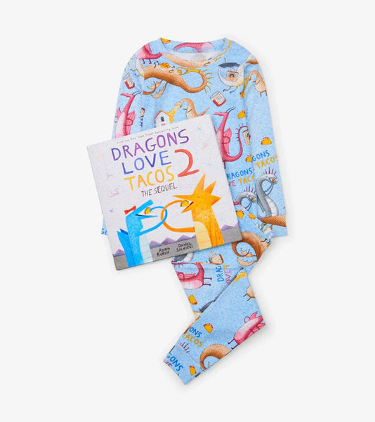 Books to Bed: Dragons Love Tacos 2: the Sequel Book and Pajama Set - Multiple Sizes Available