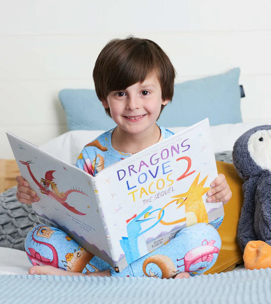 Books to Bed: Dragons Love Tacos 2: the Sequel Book and Pajama Set - Multiple Sizes Available