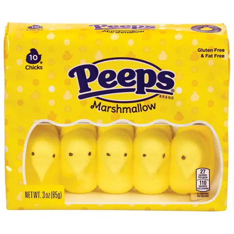 Peeps 10pk yellow marshmallow chicks- Ages 3+