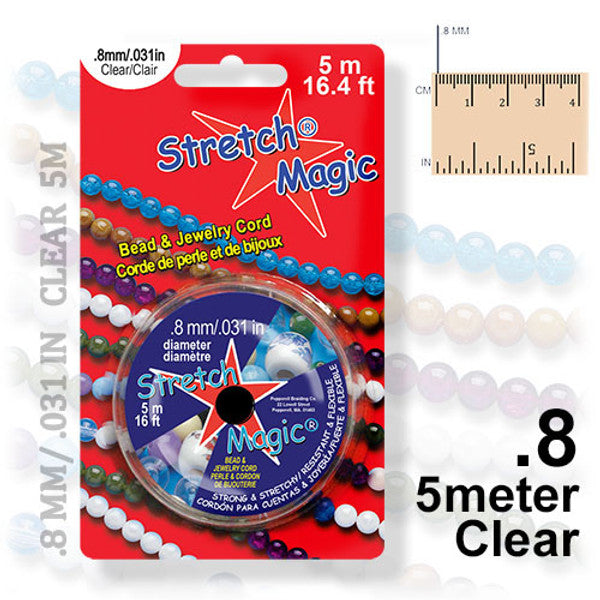 Stretch Magic Clear Bead & Jewelry Cord: 0.8mm.5m - Ages 6+