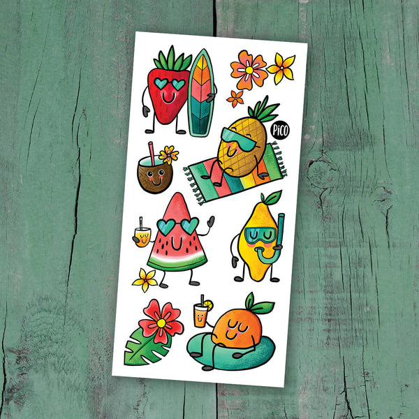 Tattoos: Fruit at the Beach - Ages 3+