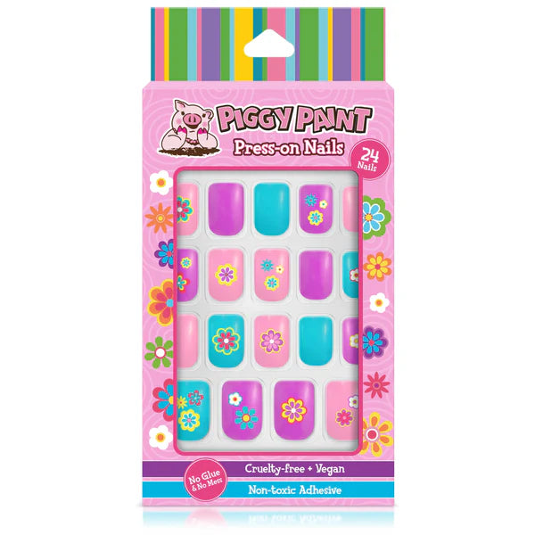 Piggy Paint: Flower Power Press-on Nails - Ages 3+