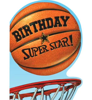 Birthday Basketball Die Cut - Birthday Card