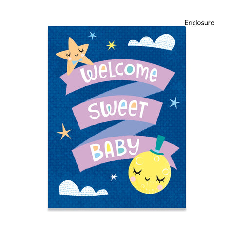 Welcome Moon and Stars -  Foil Gift Enclosure
