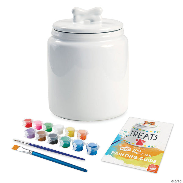 Paint Your Own Porcelain Dog Treat Jar - Ages 8+