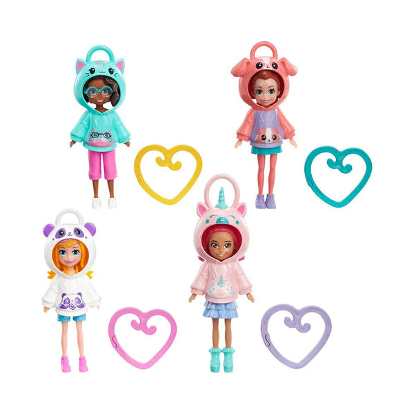 Polly Pocket Hoodie Buddies Travel Doll Bag Charm - Ages 4+