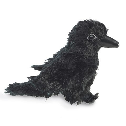 Folkmanis: Mini Raven Finger Puppet - Ages 3+