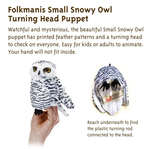 Folkmanis: Small Snowy Owl Puppet - Ages 3+